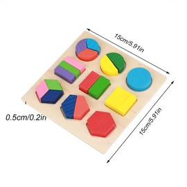 Building Blocks Toys, Wooden Geometric/Color Cognition, Shape Matching, Educational Toy, Toddler, Early Education, Puzzle, Intelligence Development, Baby Gift, Production Celebration (1/3)