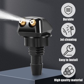xbrtaia 2 Pack Front Windshield Washer Nozzles Kit, Including Adapters and Hoses