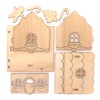 Baker Ross AX364 Gingerbread House Wooden Tea Light Holder -