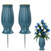 Cemetery Grave Vase for Fresh/Artificial Flowers, Memorial Flowers Holders with