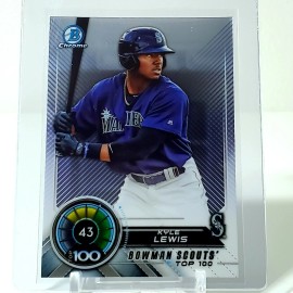 Kyle Lewis 2018 Bowman Chrome Scouts Top 100 Insert BTP-43 Seattle Mariners