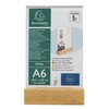 Exacompta 86258D Table Stand with Wooden Base DIN A6 Portrait
