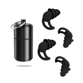 QKEPCY Ohrstöpsel Zum Schlafen Ohrenstöpsel Festival Ohrenstöpsel für Die Nacht Ohropax Gute Nacht Ohrstöpsel Konzert Ohrstöpsel Schwimmen Ohrstöpsel Silikon Gehörschutzstöpsel(Schwarz)