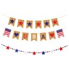 SmoothNovelty 2 Sets 250th Anniversary Wooden Red and Blue Star