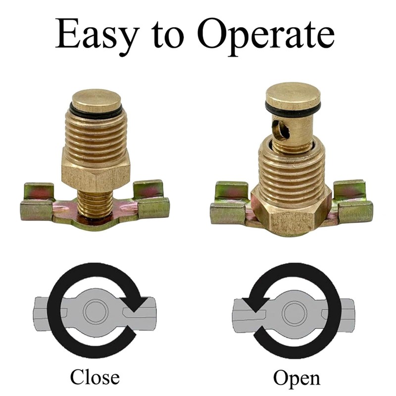 5Pcs Brass Water Drain Valve, DN15 1/2" Air Compressor Drain