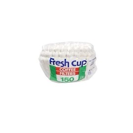 Fresh Cup Coffee Filters, 100Count, White Paper Basket Style, for Drip Coffee Makers
