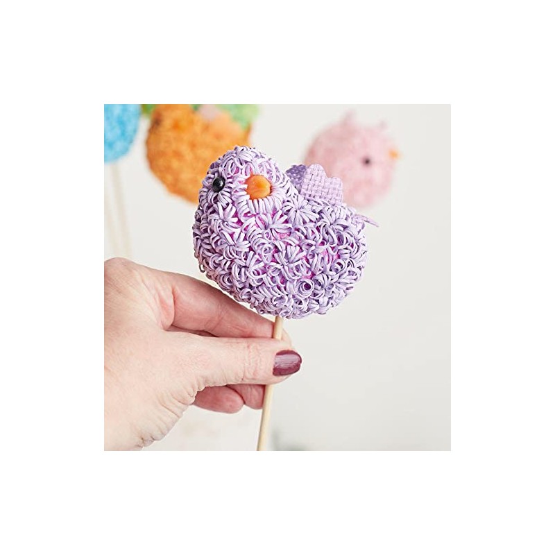 Factory Direct Craft Six Assorted Easter Artificial Chick Floral Picks