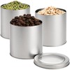 Tosnail 6 Pack Round Metal Tins Canister with Window Top