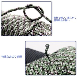 DFsucces Paracord Guy Line Tent Rope, Tarp Rope, Length 9.8 ft (3 m), Set of 12 Colors, Guy Rope, Camping, Outdoor, 7 Strands, Multi-functional, DIY Pet Collar, Friendship Bracelet Set, Craft Set, Gardening Rope (Color)