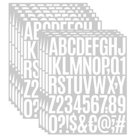 2 Inch Large Vinyl Letter & Number Stickers – 10 Sheets of Self-Adhesive Alphabet, Mailbox Numbers & Symbols for Bulletin Boards, Crafts, Windows, Doors, Classroom & Home Decor –White