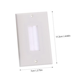 SHINEOFI 3pcs Brush Wall Plate with Low Voltage Mounting Brackets Decorative Gang Cable Pass Through Insert for Professional Wiring Easy Installation Exposure