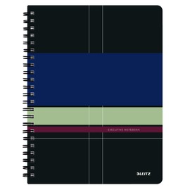Leitz 44610000 Executive College Notepad A4 Squared Spiral Bound with PP Cover Multicoloured