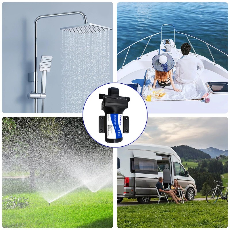 Water Pressure Booster Diaphragm Pump 110V AC for House,70PSI 5GPM