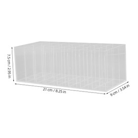 Gatuida Slot Acrylic Lip Gloss Organizer Transparent Makeup Holder Display Case for Lipsticks and Brushes for Vanity Bathroom and Dressing Tables