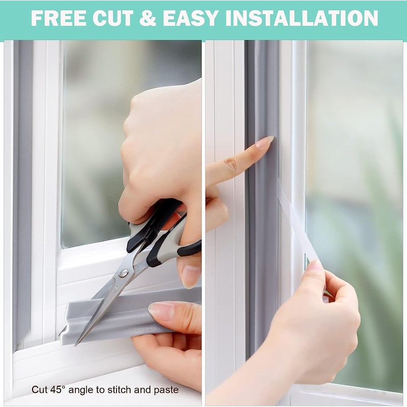 MOPMS Draft Stopper Sweep, Door Weatherproofing Stripping, Window Seal Strip