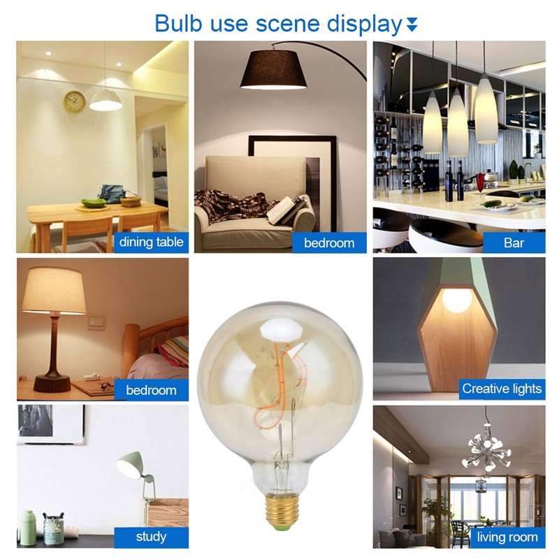 G125 E27/E26 LED Bulbs Dimmable 4W Transparent Music Note Filament