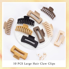 10Piezas Pinzas Pelo Mujer,Pinzas Para El Cabello Antideslizantes,Horquillas de plástico coloridas con resorte,adecuadas para lavarse la cara, fiestas, viajes.