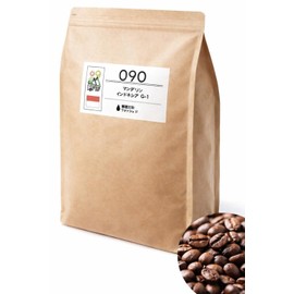 DRIP TRIP Mandelin G-1 Indonesia Roasted Coffee Beans, Powder, Coffee, Coffee, Beans, Loose Beans, #090 (14.1 oz (400 g) for Raw Beans, Deep Broiling)
