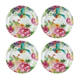 Gourmet Art - Plato de melamina de 4 piezas, resistente y duradero, 15.2 cm para uso en interiores y exteriores, fiestas, bodas, cumpleaños y uso diario.
