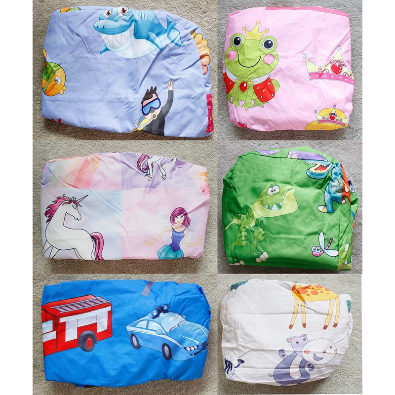 HomeZone® Lilac Pale Blue Kids Bean Bag Chairs | Pale