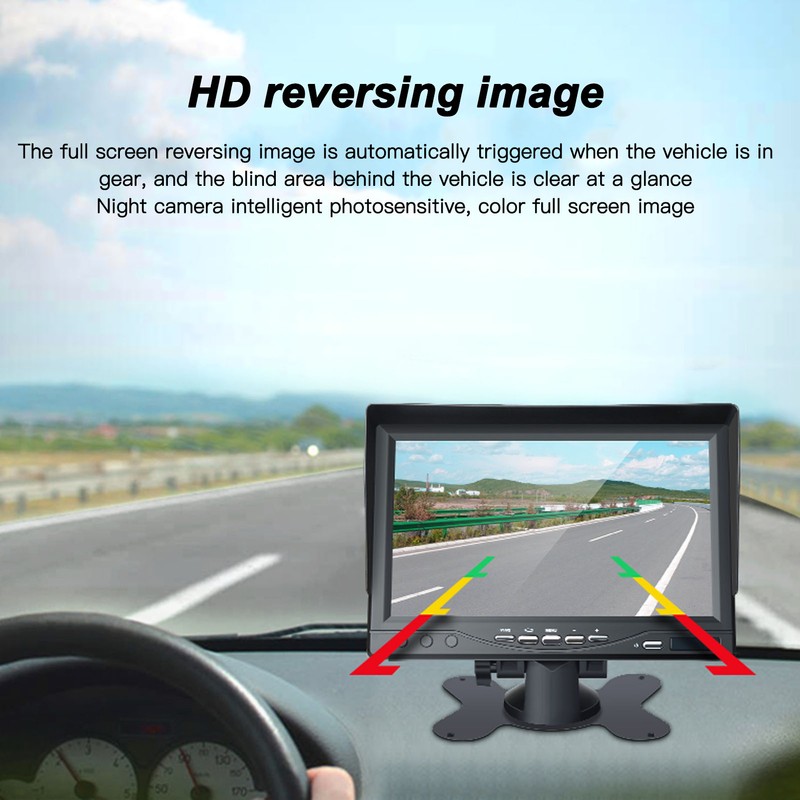 7in Backup Camera Monitor Reversing Display V1 V2 Video Inputs