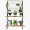 Unbranded Heavy Duty Plant Stand with Wheels Display Shelf Decor