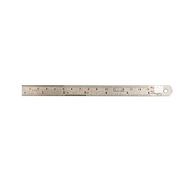 Kristeel Shinwa Machinist Engineering 6 Inch 150 Mm Rigid English Metric Satin Chrome Stainless Steel Ruler/Rule with Conversion Table Model 401 A5