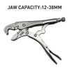 Locking Pliers with Wire Cutter, Cr-Mo Alloy Steel, 3-Side Locking