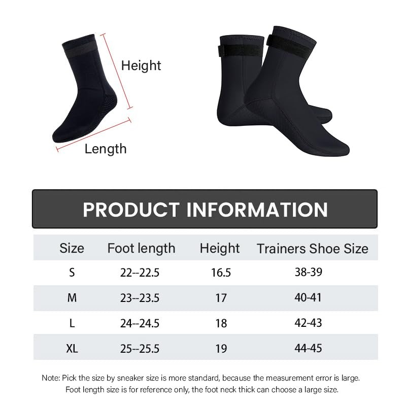 AIMALL 3mm Neoprene Diving Surfing Swim Wetsuit Snorkeling Boots Watersport