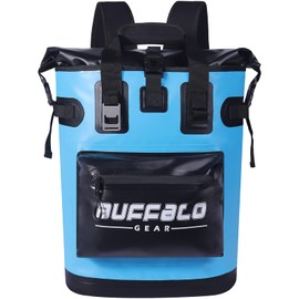 Buffalo Gear Cooler Backpack,18L Leakproof Cooler Bag Insulated Cooler for Picnic Beach Camping Hiking Park Fishing(Blue)