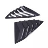 necar2020 Car Rear Quarter Window Louver Trim Glossy Black Cover