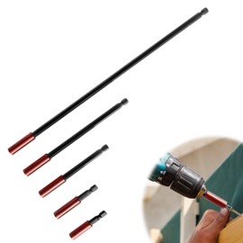 5pcs Magnetic Drill Bit Extension Holder Driver Bar Hand-Held Reach Screwdriver 1/4" Hex Quick Release Shank Impact Bit Holders for Impact Driver Screws Nuts Drill (50,60,100,150,300mm)