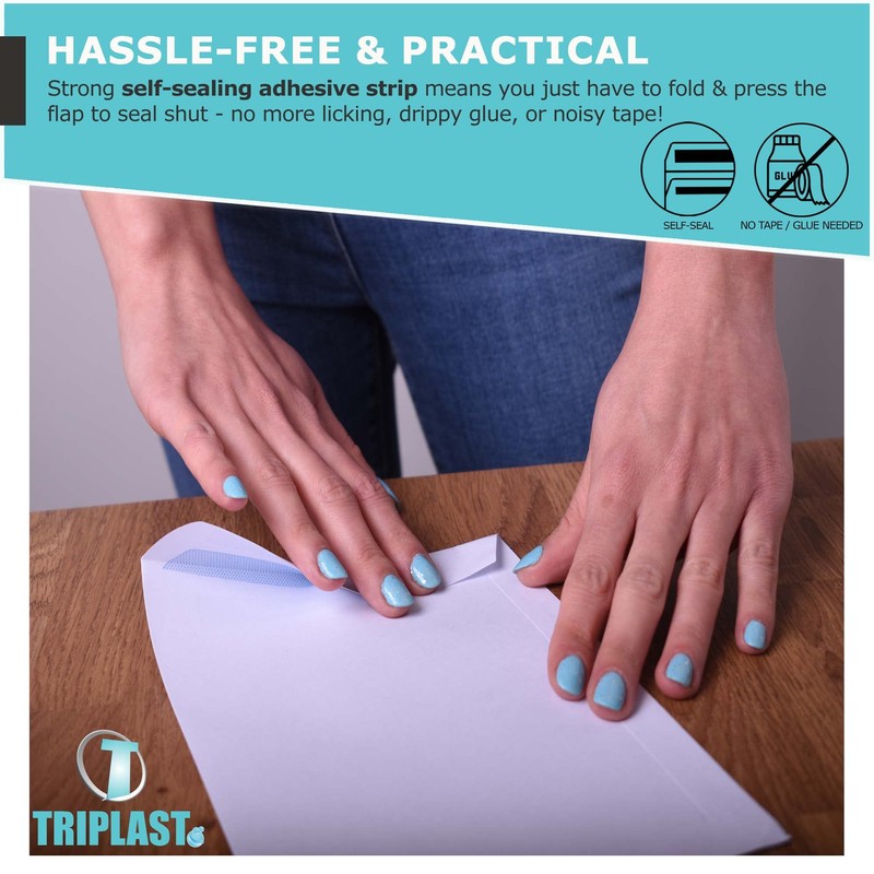 Triplast 20 x C6 White Self Seal Security Envelopes (Size: