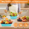 8 Pack Collapsible Food Storage Containers with Lid & Air