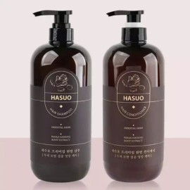 Hanollhanoll 한올한올 한방성분 케라틴 하수오뿌리 샴푸린스세트 Keratin Hair Care Set with One Injection Ingredient and polygonum Multiflorum Root