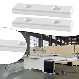YINETTECH 4pcs T-Slot Nut M6 Double Groove Guide Rail Slider 50x6mm T-Slot Guide Rail Slider for Bench Saw Bench Drill Band Saw DIY Workbench Guide, Silver