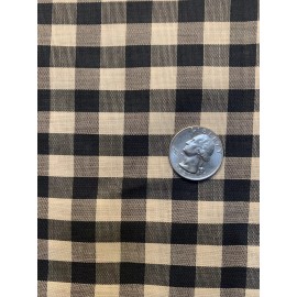 Unbranded 1/2 yd Vintage Black Gingham Check Cotton  Homespun fabric ~ primitive