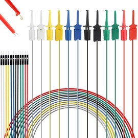 DAOKAI 12 PCS IC Test Leads 6 Colors Test Hook Clips Grava Test Probe Test Leads 20cm for Electrical Test