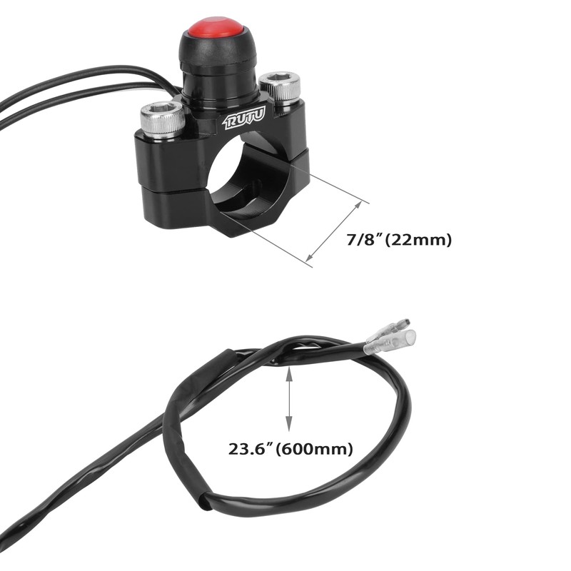 CNC Universal Motorcycle Engine Stop Start Kill Switch Button with