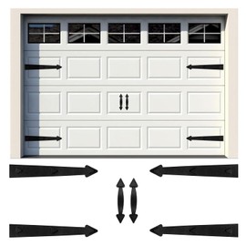 Magnetic Garage Door Hardware,Magnetic Garage Door Handles,Garage Door Decorative Magnetic for Iron Door,4 Magnetic Hinges + 2 Magnetic Handles for Garage Doors (Classics Style)