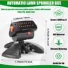 Reallnaive 3 Pcs Adjustable Oscillating Sprinkler 4 Way ABS Lawn