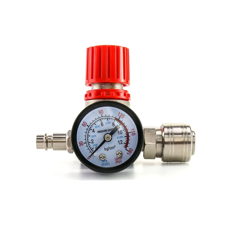 QWORK Air Compressor Pressure Regulator, 1/4 Inch EU Standard Pressure