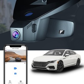 Fitcamx 4K Dash Cam Suitable for Volkswagen VW Arteon 2019-2024, Integrated OEM Factory Look, 2160P UHD Video WDR, WiFi & APP, Parking Mode, Loop Recording G-Sensor, Night Vision, Plug&Play, 64GB Card