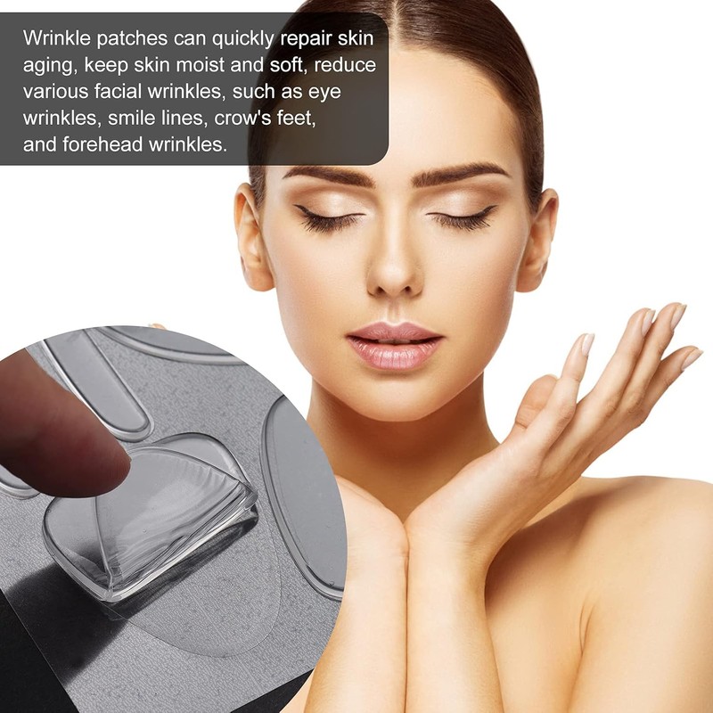 16 PIEZAS Parches de silicona reutilizables para arrugas faciales para