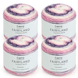 Coopay Colour Gradient Yarn, 400 g (4 x 100 g) Wool for Crochet, Multicoloured Gradient Crochet Yarn, Beautiful Colour Gradient Wool, Super Soft Crochet Yarn, Wool for Knitting, Elegant Jumper Hats