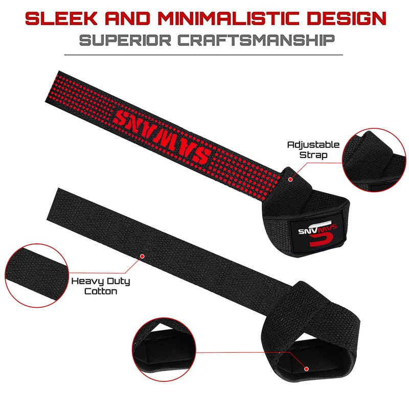 Weight Lifting Straps Neoprene Padded Bodybuilding Strength Training Wrist Straps