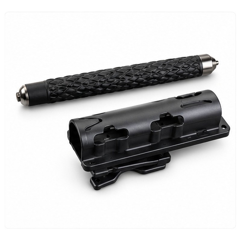 360° Rotating Retractable Baton Holster – Adjustable Plastic Belt Holder