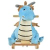 Qaba Kids Plush Ride-On Rocking Horse Toy Dinosaur Ride Rocking