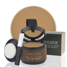 VOLLUCK Root Touch Up Hair Powder, Root Cover Up Hairline Shadow Powder for Thinning Hair for Women and Men, Bald Spots, Eyebrows, Beard Line (Dark Blonde)