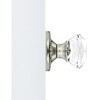 Dummy Princess Cut Crystal Door Knobs Satin Nickel Round Rosette